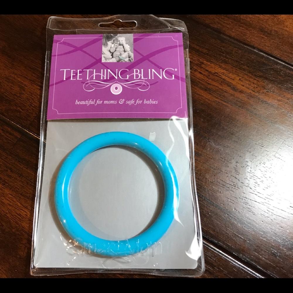 Teething Bling Bracelet and Necklace in Turquoise